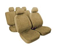 Set Liners Miki en Microfibre Beige Avec 3+3 Fermoirs Et 5 Copripoggiatesta