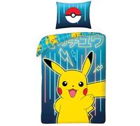 Set Lit Pokemon Pikachu Che Hurle Pokeball Couette 140x200 Coton Originelle