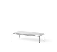 Set LN12 Table Basse Bianco Carrara/ Chrome Foncé