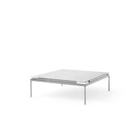 Set LN13 Table Basse Bianco Carrara/ Chrome Foncé