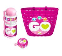 Set ludique STAMP - Corbeille + Bidon + Sonnette Rose - Skids Control