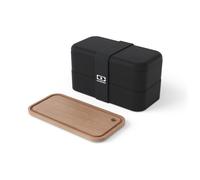 Set lunch box rectangle noir + planche