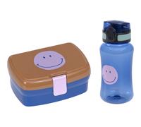 Set lunchbox et gourde Little Gang Caramel-blue