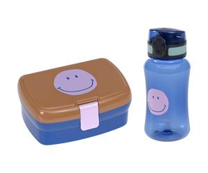 Set lunchbox et gourde Little Gang Caramel-blue