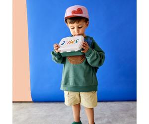 Set lunchbox et gourde Little Gang Ocean green (0,46 L)