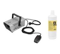 Eurolite N-10 silber + B2D Basic Set machine à brouillard avec télécommande filaire, avec indicateur du niveau de remplissage