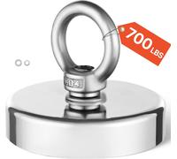 SET MAGNET-ANGEL DE VEVOR SET MAGNET-ANGEL 318 kg traction unilatérale, aimant en néodyme aux terres rares 60 mm pour la pêche magnétique de récupération en rivière