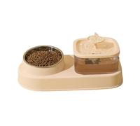 Set Mangeoire & Abreuvoir Chat - Distributeur Automatique Anti-Déversement | Gamelle 2-en-1 Séparation Humide/Sèche Mange Lente | pour Chiot Animal Senior Station Boisson Quotidienne Maison Ext