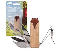 Set manucure de poche renard - CADEAU MAESTRO - Accessoire 5 en 1 - Format compact - Design renard