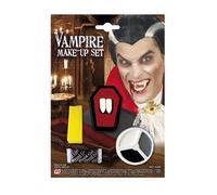 W WIDMANN MILANO – Kit maquillage vampire – palette variée, éponge, fausses dents, faux sang