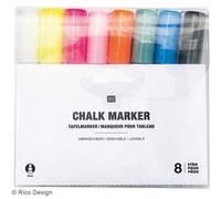 Set marqueurs craie Chalk Rico Design - Pointe 3 mm - Multicolore - 8 pcs Multicolore G