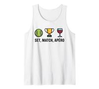 Set Match Apéro Humour Sportif drôle Tennis Original Débardeur