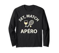 Set Match Apéro Humour Sportif drôle Tennis Original Manche Longue