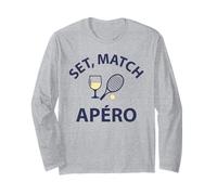 Set Match Apéro Humour Sportif drôle Tennis Original Manche Longue