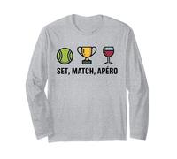 Set Match Apéro Humour Sportif drôle Tennis Original Manche Longue