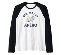 Set Match Apéro Humour Sportif drôle Tennis Original Manche Raglan