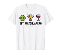 Set Match Apéro Humour Sportif drôle Tennis Original T-Shirt