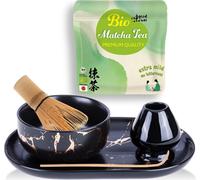 Set matcha “Black Marmor” avec 30 g de matchaet plateau