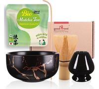 Set matcha “Black Marmor” avec bol, porte-fouet et 30 g de matcha premium