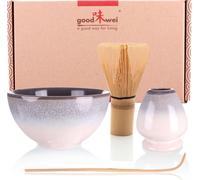 Set matcha “Kiri” 80 avec bol à thé, fouet à matcha et porte-fouet