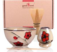 Set matcha “Plum” 80 avec bol à thé, fouet à matcha et porte-fouet