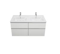 Set Meuble Salle De Bain Burgbad Eqio Smart Double Lavabo, Meuble 4 tiroirs 1220x620mm Personnalisable SHBZ122-PN258
