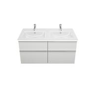 Set Meuble Salle De Bain Burgbad Eqio Smart Double Lavabo, Meuble 4 tiroirs éclairés 1220x620mm Personnalisable SHCA122-PN258