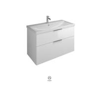 Set Meuble Salle De Bain Burgbad Eqio Smart Lavabo 1 trou, Meuble 2 tiroirs 1030x645mm Personnalisable SEYQ103-PN258