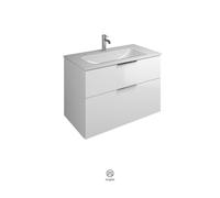 Set Meuble Salle De Bain Burgbad Eqio Smart Lavabo 1 trou, Meuble 2 tiroirs 920x615mm Personnalisable Laqué SEYX092-PN648
