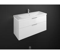 Set Meuble Salle De Bain Burgbad Eqio Smart Lavabo 1 trou, Meuble 2 tiroirs éclairés 1230x665mm Personnalisable SEZA123-PN258