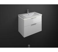 Set Meuble Salle De Bain Burgbad Eqio Smart Lavabo 1 trou, Meuble 2 tiroirs éclairés 830x665mm Personnalisable SEZA083-PN258