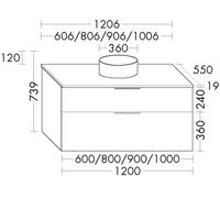 Set Meuble Salle De Bain Burgbad Eqio Smart Vasque à Poser, Meuble 2 tiroirs 1006x739mm Personnalisable SGUM100-PN258