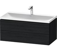Set Meuble Salle De Bain Duravit Lavabo 1 trou, 2 tiroirs 1000mm Chêne Noir Mat LC6952O16160000