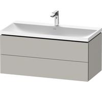 Set Meuble Salle De Bain Duravit Lavabo 1 trou, 2 tiroirs 1000mm Gris béton mat LC6952O07070000