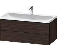 Set Meuble Salle De Bain Duravit Lavabo 1 trou, 2 tiroirs 1000mm Noyer brossé LC6952O69690000