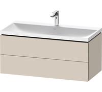 Set Meuble Salle De Bain Duravit Lavabo 1 trou, 2 tiroirs 1000mm Taupe Super Mat LC6952O83830000
