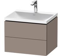 Set Meuble Salle De Bain Duravit Lavabo 1 trou, 2 tiroirs 600mm Basalte Mat LC6950O43430000