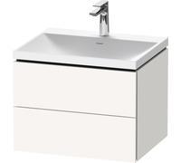 Set Meuble Salle De Bain Duravit Lavabo 1 trou, 2 tiroirs 600mm Blanc Super Mat LC6950O84840000