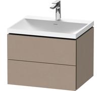 Set Meuble Salle De Bain Duravit Lavabo 1 trou, 2 tiroirs 600mm Lin Mat LC6950O75750000