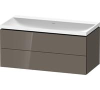 Set Meuble Salle De Bain Duravit Lavabo, 2 tiroirs 1000mm Gris Flanelle Brillant LC6952N89890000