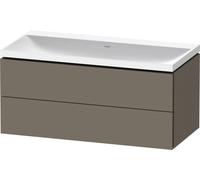 Set Meuble Salle De Bain Duravit Lavabo, 2 tiroirs 1000mm Gris Flanelle Satiné LC6952N90900000