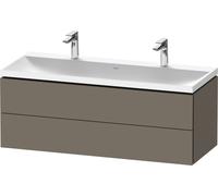 Set Meuble Salle De Bain Duravit Lavabo double, 2 tiroirs 1200mm Gris Flanelle Satiné LC6954O90900000