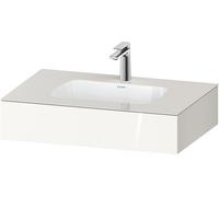 Set Meuble Salle De Bain Duravit Qatego Lavabo 1 trou, Plan de toilette 800mm Blanc brillant QA4690022220000
