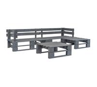 Set meubles d’extérieur - BONNIE - Salon de jardin palette 4 Pièces Bois Gris - 220 x 125 x 55cm LLDS8423147
