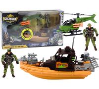 Set militaire Bateau de bataille militaire Soldats Accessoires Sons
