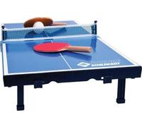 Set mini table de ping pong - SCHILDKRÖT - Mini-table 68x33x9 cm - 2 mini-raquettes PVC - Balle ABS - Filet - Table pliable