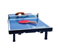 Set mini table de ping pong - SCHILDKRÖT - Mini-table 68x33x9 cm - 2 mini-raquettes PVC - Balle ABS - Filet - Table pliable