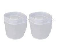 Set mit 2 wiederverwendbaren Filterbeuteln für Aufguss, Netz mit mäßiger Dichte, aus Polyester, runde Eimerform, 10 x 10 x 10 cm, ideal für die tägliche Filtration von Tee und Kaffee