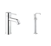Set mitigeur bain-douche Grohe Essence 23491001, élément de montage au sol Grohe 45984001, 23590001
