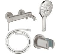 Set mitigeur bain-douche Grohe Essence 33624DC1, pommeau de douche Grohe Rainshower 26574DC0, 27074DC0, 28362DC1